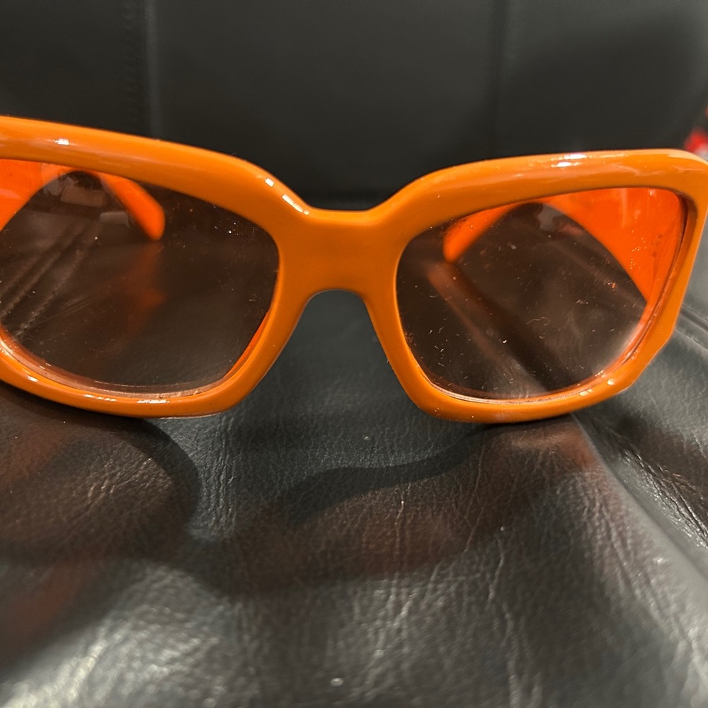 Orange Rectangular Sunglasses - image 1